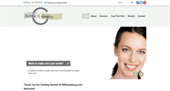 Desktop Screenshot of dentistofwilliamsburg.com